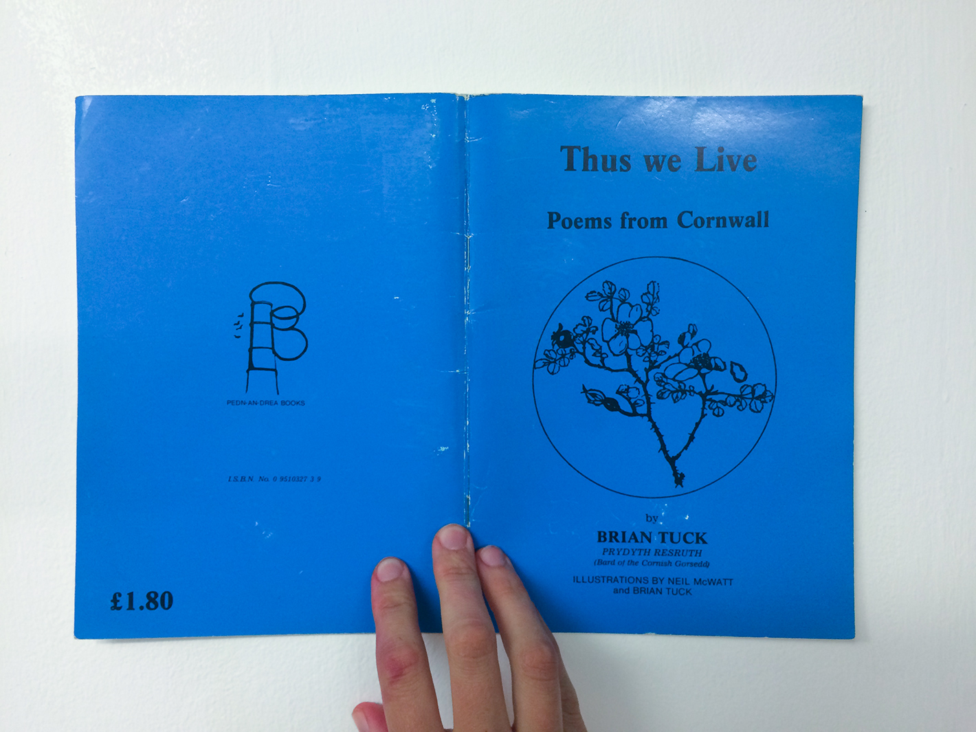 book cover of "Thus we live. Poems from Cornwall." by Brian Tuck